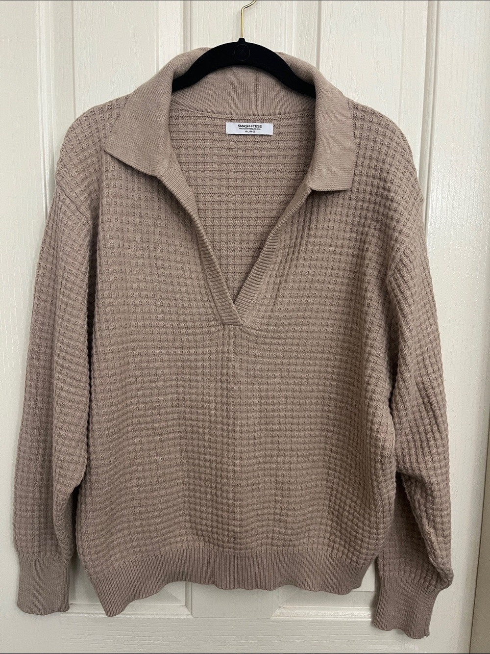 Smash and Tess Megan Waffle Sweater - Oatmeal M/L